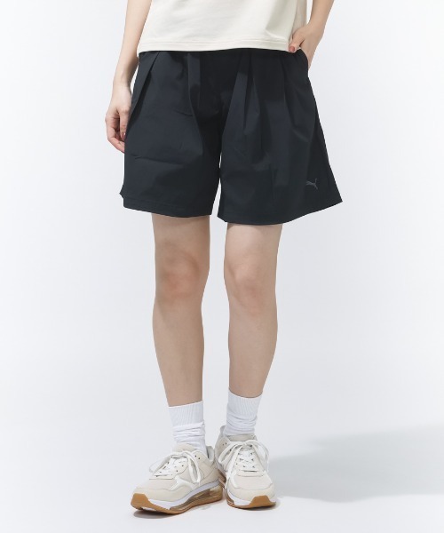 PUMA（プーマ）の「プーマ PUMA ESS ELEVATED ウーブン ショートPT（その他パンツ・レディース・ブラック/ブラウン・L/M/S）」の2枚目の写真