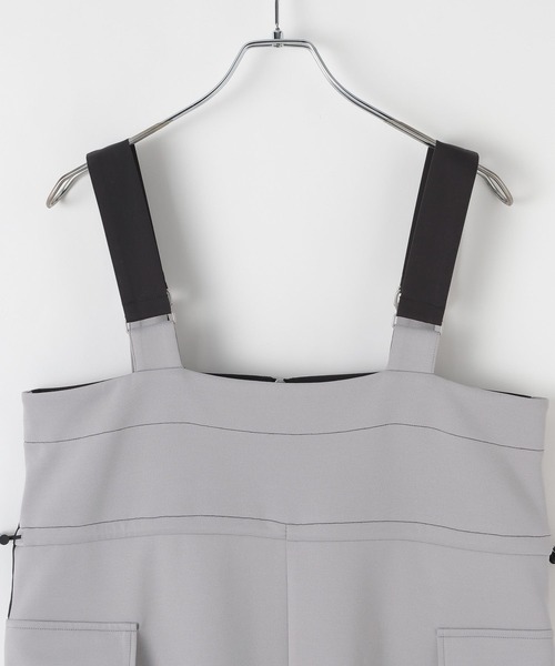 LEPSIM（レプシィム）の「異素材ジャンパースカート　653957（ジャンパースカート・レディース・グレー/カーキ/ブラック・FREE）」の7枚目の写真