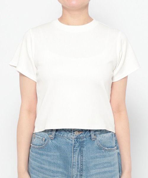 LOWRYS FARM(ローリーズファーム)の「フライスチビTEE 637055(Tシャツ/カットソー・レディース・ホワイト/ホワイト系その他/ブラック/グレー系その他/ブラウン系その他・FREE)」の6枚目の写真
