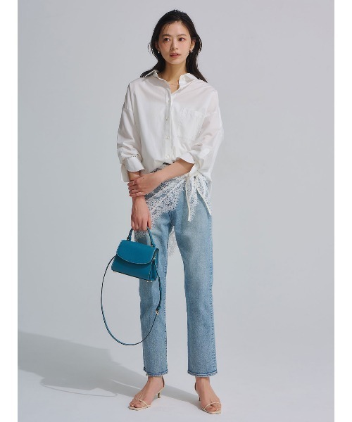 anuans（アニュアンス）の「【0サイズあり】Slim straight denim（デニムパンツ・レディース・ブラック/ライトブルー/ベージュ/インディゴブルー・X-SMALL/SMALL/MEDIUM）」の5枚目の写真