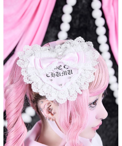 Rhinestone love heart's cake head dress（その他ヘアアクセサリー
