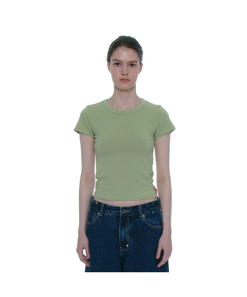 PARTIMENTO WOMEN（パルティメントウィメン）の「PWC ベイビーTシャツ_10カラー（Tシャツ/カットソー・レディース・レッド/ピンク/グリーン系その他/イエロー系その他・LARGE/SMALL）」の2枚目の写真