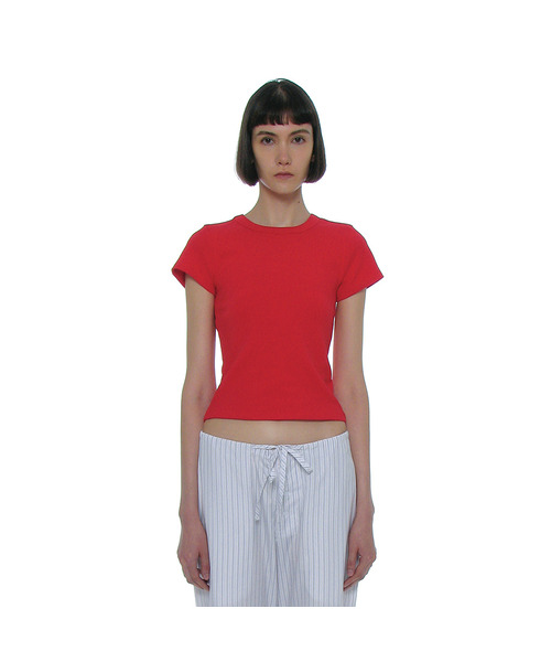 PARTIMENTO WOMEN（パルティメントウィメン）の「PWC ベイビーTシャツ_10カラー（Tシャツ/カットソー・レディース・レッド/ピンク/グリーン系その他/イエロー系その他・LARGE/SMALL）」の4枚目の写真