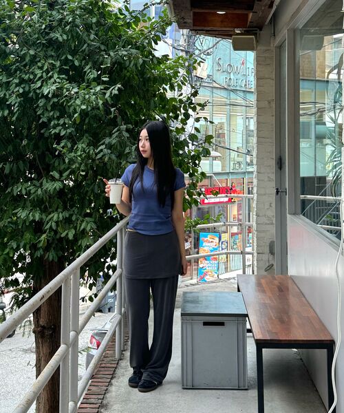 PARTIMENTO WOMEN（パルティメントウィメン）の「PWC ベイビーTシャツ_10カラー（Tシャツ/カットソー・レディース・レッド/ピンク/グリーン系その他/イエロー系その他・LARGE/SMALL）」の8枚目の写真