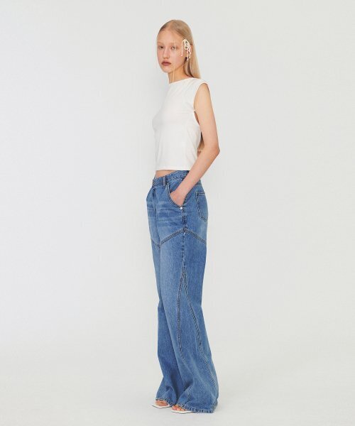 DIAGONAL(ダイアゴナル)の「DIAGONAL BOOTS CUT DENIM PANTS (light blue)(デニムパンツ・レディース・その他・SMALL/MEDIUM)」の6枚目の写真