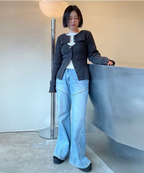DIAGONAL(ダイアゴナル)の「DIAGONAL BOOTS CUT DENIM PANTS (light blue)(デニムパンツ・レディース・その他・SMALL/MEDIUM)」の9枚目の写真