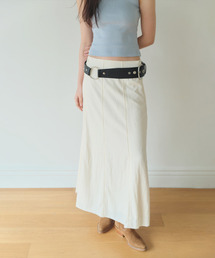 Classic Panel Midi Skirt (IVORY)
