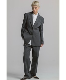 CINOH(�`�m)��BLACK FORMAL GRAY STRAIGHT LEG TROUSERS(�X���b�N�X)