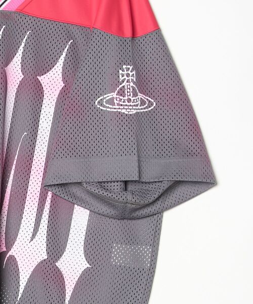 Vivienne Westwood MAN(ヴィヴィアンウエストウッドマン)の「SPRAY FOOT BALL JERSEY MESH T-SHIRT.(Tシャツ/カットソー・メンズ・ライトグレー・M)」の3枚目の写真