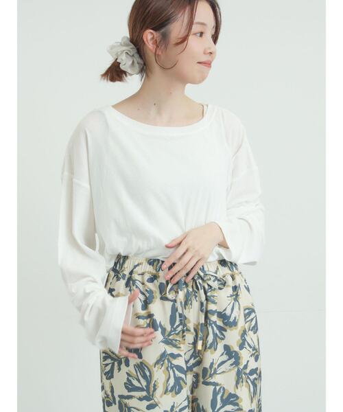 セール】ガーゼ天竺ゆるカットソー（Tシャツ/カットソー）｜Samansa