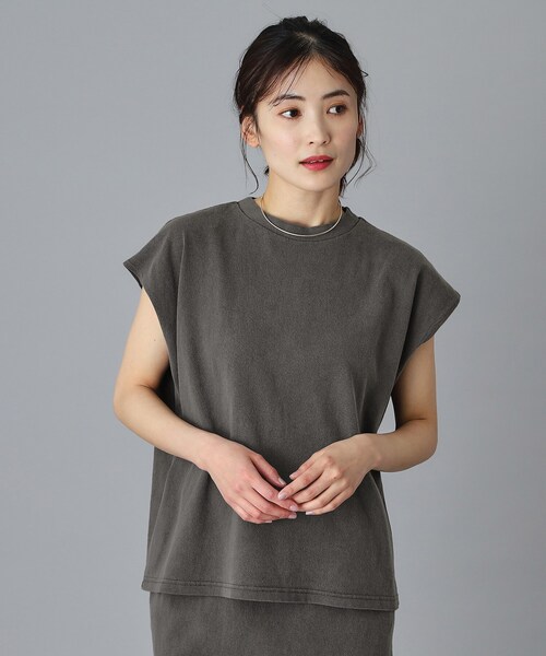 STAR&STRIPE(スターアンドストライプ)の「STAR&STRIPE(スターアンドストライプ)フレンチスリーブトップス(Tシャツ/カットソー・レディース・ネイビー/ホワイト・00)」の5枚目の写真