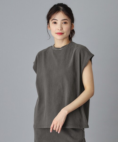 STAR&STRIPE(スターアンドストライプ)の「STAR&STRIPE(スターアンドストライプ)フレンチスリーブトップス(Tシャツ/カットソー・レディース・ネイビー/ホワイト・00)」の6枚目の写真