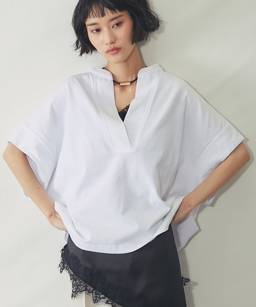 ANOTHER S（アナザーエス）の「接触冷感Tシャツ（Tシャツ/カットソー・レディース・ホワイト/ブラック/グレイッシュベージュ/ミント・M）」の20枚目の写真