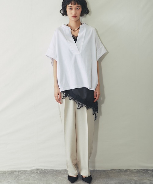 ANOTHER S（アナザーエス）の「接触冷感Tシャツ（Tシャツ/カットソー・レディース・ホワイト/ブラック/グレイッシュベージュ/ミント・M）」の19枚目の写真