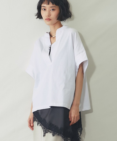 ANOTHER S（アナザーエス）の「接触冷感Tシャツ（Tシャツ/カットソー・レディース・ホワイト/ブラック/グレイッシュベージュ/ミント・M）」の18枚目の写真