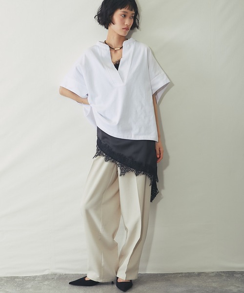 ANOTHER S（アナザーエス）の「接触冷感Tシャツ（Tシャツ/カットソー・レディース・ホワイト/ブラック/グレイッシュベージュ/ミント・M）」の17枚目の写真