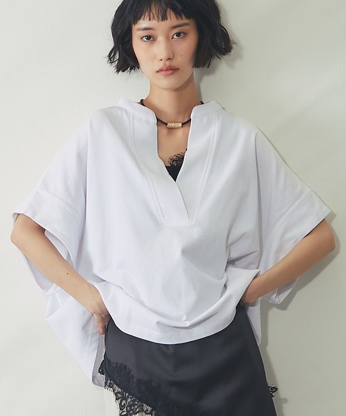 ANOTHER S（アナザーエス）の「接触冷感Tシャツ（Tシャツ/カットソー・レディース・ホワイト/ブラック/グレイッシュベージュ/ミント・M）」の16枚目の写真