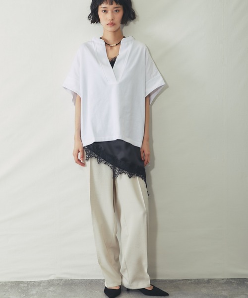 ANOTHER S（アナザーエス）の「接触冷感Tシャツ（Tシャツ/カットソー・レディース・ホワイト/ブラック/グレイッシュベージュ/ミント・M）」の15枚目の写真
