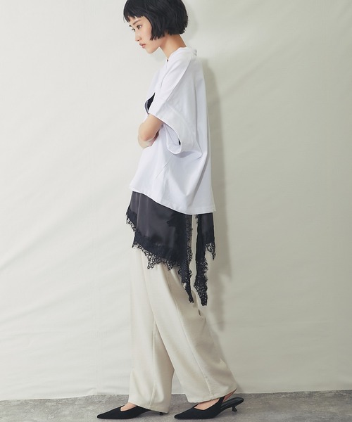 ANOTHER S（アナザーエス）の「接触冷感Tシャツ（Tシャツ/カットソー・レディース・ホワイト/ブラック/グレイッシュベージュ/ミント・M）」の13枚目の写真