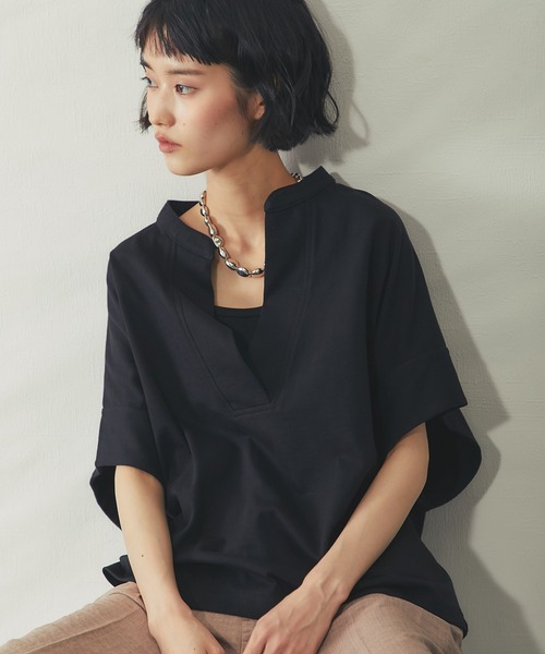 ANOTHER S（アナザーエス）の「接触冷感Tシャツ（Tシャツ/カットソー・レディース・ホワイト/ブラック/グレイッシュベージュ/ミント・M）」の22枚目の写真