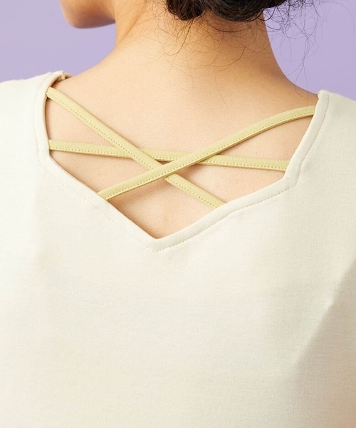 Jocomomola（ホコモモラ）の「【2WAY】フラワー刺繍シフォンタンクトップ（Tシャツ/カットソー・レディース・ブラック/アイボリー/ピンク・40）」の18枚目の写真