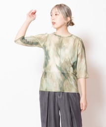 OSMOSIS（オズモーシス）の「プリントメロー切替Tシャツ（Tシャツ/カットソー）」