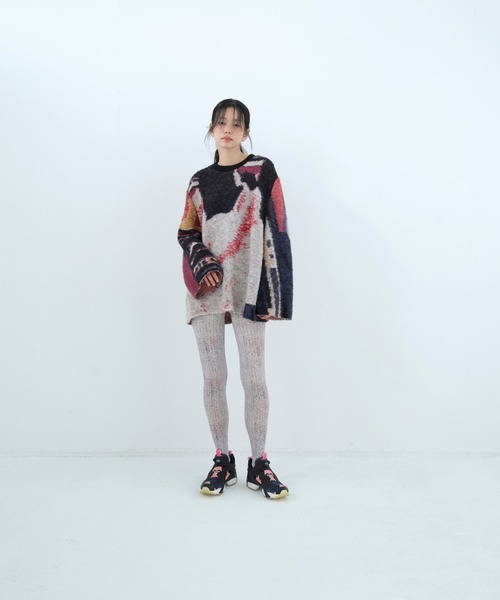 bedsidedrama（ベットサイドドラマ）の「BEDSIDEDRAMA/ベッドサイドドラマ/Dim Dream Knit Sweater（ニット/セーター・レディース・ブラック/ホワイト・1）」の3枚目の写真