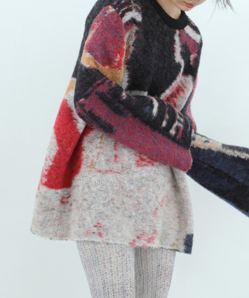 bedsidedrama（ベットサイドドラマ）の「BEDSIDEDRAMA/ベッドサイドドラマ/Dim Dream Knit Sweater（ニット/セーター・レディース・ブラック/ホワイト・1）」の6枚目の写真