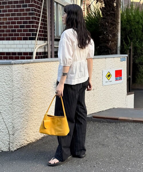 fredy emue(フレディエミュ)の「フロントリボンブラウス(シャツ/ブラウス・レディース・ブラック/オフホワイト・38)」の10枚目の写真