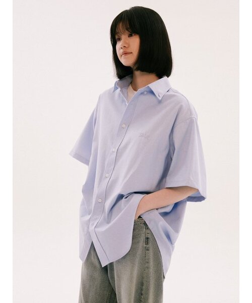 YALE（イェール）の「[ONEMILE WEAR] BIG OXFORD SMALL ARCH SS SHIRT PURPLE（シャツ/ブラウス・レディース・その他・LARGE/MEDIUM/X-LARGE）」の14枚目の写真