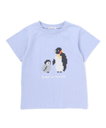 BeBe（ベベ）の「【抗菌・防臭】ペンギンブロックシリコンプリント天竺半袖Tシャツ(90~130cm)（Tシャツ/カットソー）」