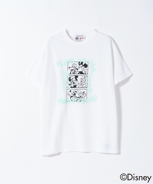 Goodwear(Since1983)（グッドウェア）の「【 GOODWEAR / グッドウェア 】DisneyコミックTシャツ（Tシャツ/カットソー・レディース・ピンク/グリーン・S/XL/L/M）」の2枚目の写真