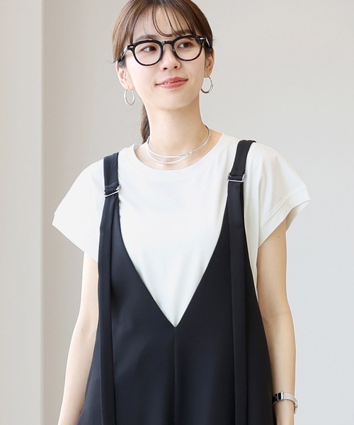 Aletta vita(アレッタビータ)の「綿天竺フレンチカットソー(Tシャツ/カットソー・レディース・ブラック/ブルー/オフホワイト・M)」の12枚目の写真