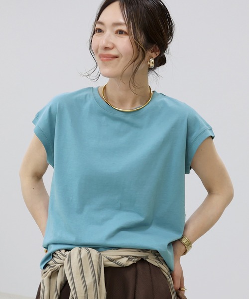 Aletta vita(アレッタビータ)の「綿天竺フレンチカットソー(Tシャツ/カットソー・レディース・ブラック/ブルー/オフホワイト・M)」の22枚目の写真