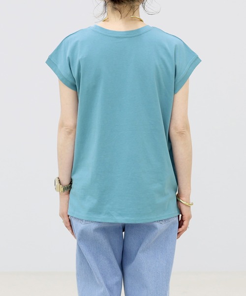 Aletta vita(アレッタビータ)の「綿天竺フレンチカットソー(Tシャツ/カットソー・レディース・ブラック/ブルー/オフホワイト・M)」の4枚目の写真