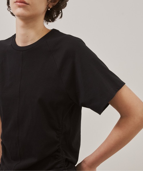 CITY TOKYO(シティトウキョウ)の「【CITY TOKYO/シティートウキョウ】Side Drawstring Tee/サイドドローストリングTシャツ(Tシャツ/カットソー・レディース・ブラック/ホワイト・FREE)」の10枚目の写真