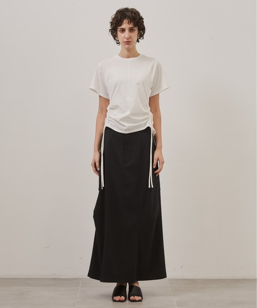 CITY TOKYO(シティトウキョウ)の「【CITY TOKYO/シティートウキョウ】Side Drawstring Tee/サイドドローストリングTシャツ(Tシャツ/カットソー・レディース・ブラック/ホワイト・FREE)」の19枚目の写真