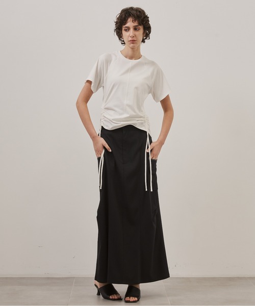 CITY TOKYO(シティトウキョウ)の「【CITY TOKYO/シティートウキョウ】Side Drawstring Tee/サイドドローストリングTシャツ(Tシャツ/カットソー・レディース・ブラック/ホワイト・FREE)」の17枚目の写真