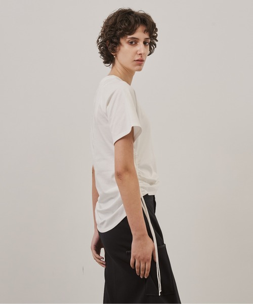 CITY TOKYO(シティトウキョウ)の「【CITY TOKYO/シティートウキョウ】Side Drawstring Tee/サイドドローストリングTシャツ(Tシャツ/カットソー・レディース・ブラック/ホワイト・FREE)」の18枚目の写真