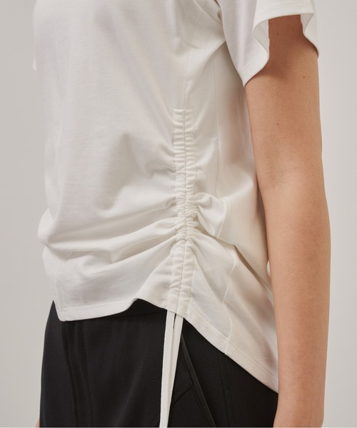 CITY TOKYO(シティトウキョウ)の「【CITY TOKYO/シティートウキョウ】Side Drawstring Tee/サイドドローストリングTシャツ(Tシャツ/カットソー・レディース・ブラック/ホワイト・FREE)」の11枚目の写真