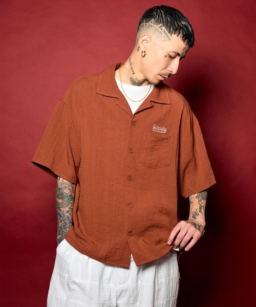 Subciety(サブサエティ)の「Classic chain embroidered shirt(シャツ/ブラウス・メンズ・オレンジ/ブラック/ホワイト・X-LARGE/LARGE/MEDIUM/SMALL)」の20枚目の写真