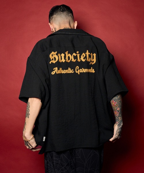 Subciety(サブサエティ)の「Classic chain embroidered shirt(シャツ/ブラウス・メンズ・オレンジ/ブラック/ホワイト・X-LARGE/LARGE/MEDIUM/SMALL)」の16枚目の写真