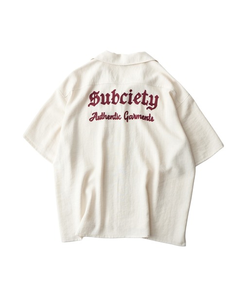 Subciety(サブサエティ)の「Classic chain embroidered shirt(シャツ/ブラウス・メンズ・オレンジ/ブラック/ホワイト・X-LARGE/LARGE/MEDIUM/SMALL)」の4枚目の写真