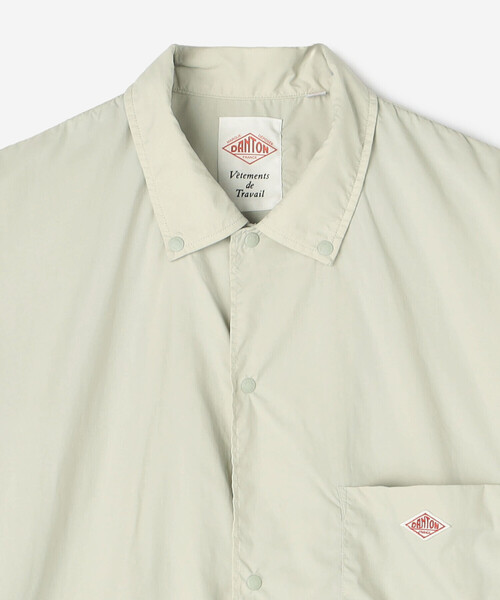 DANTON(ダントン)の「DANTON |〈別注〉ナイロンタイプライター プランサーボタンダウン半袖シャツ WOMEN(シャツ/ブラウス・レディース・ダークネイビー/グレー系その他・36)」の9枚目の写真