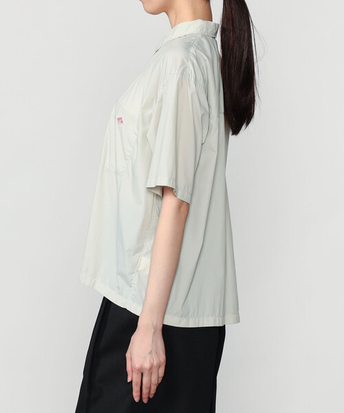 DANTON(ダントン)の「DANTON |〈別注〉ナイロンタイプライター プランサーボタンダウン半袖シャツ WOMEN(シャツ/ブラウス・レディース・ダークネイビー/グレー系その他・36)」の5枚目の写真