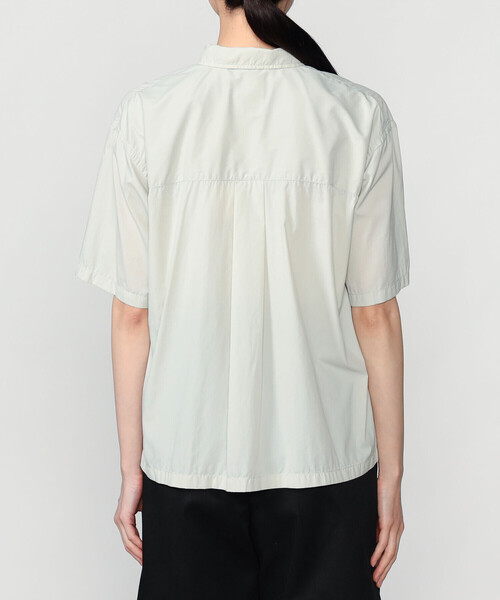 DANTON(ダントン)の「DANTON |〈別注〉ナイロンタイプライター プランサーボタンダウン半袖シャツ WOMEN(シャツ/ブラウス・レディース・ダークネイビー/グレー系その他・36)」の6枚目の写真