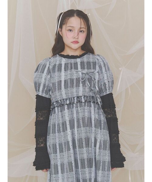 merry jenny(メリージェニー)の「カットレーストップス(Tシャツ/カットソー・レディース・オフホワイト/アイボリー/ブラック・FREE)」の8枚目の写真