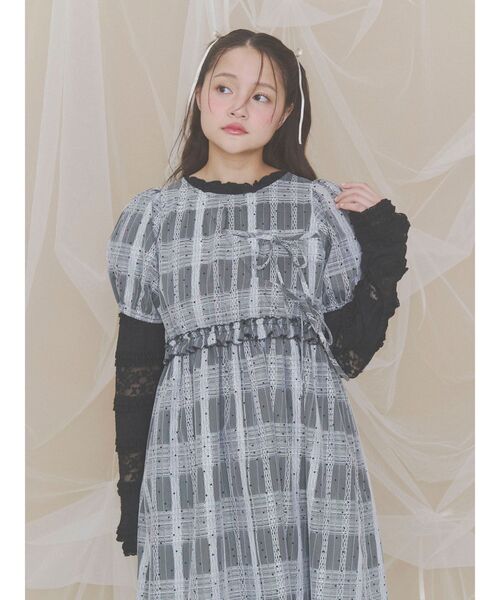 merry jenny(メリージェニー)の「カットレーストップス(Tシャツ/カットソー・レディース・オフホワイト/アイボリー/ブラック・FREE)」の9枚目の写真