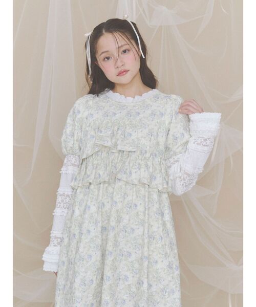 merry jenny(メリージェニー)の「カットレーストップス(Tシャツ/カットソー・レディース・オフホワイト/アイボリー/ブラック・FREE)」の11枚目の写真