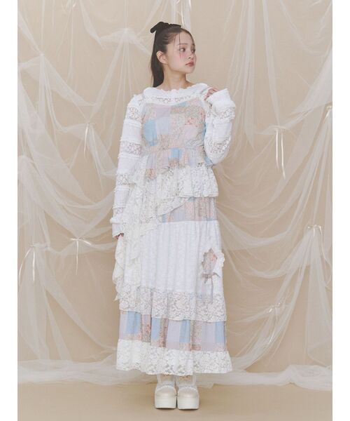 merry jenny(メリージェニー)の「カットレーストップス(Tシャツ/カットソー・レディース・オフホワイト/アイボリー/ブラック・FREE)」の15枚目の写真